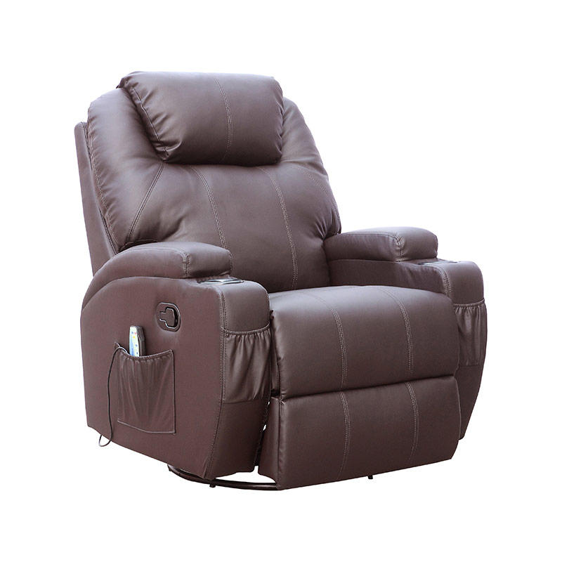 7028 Plywood Frame Swivel& Rocking Massage Recliner Chair